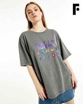 graphic print round-neck t-shirt