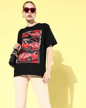 graphic print round-neck t-shirt