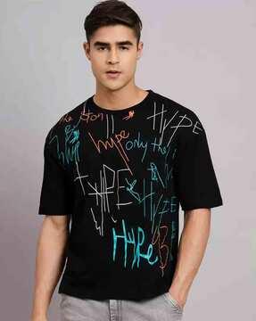 graphic print round-neck t-shirt