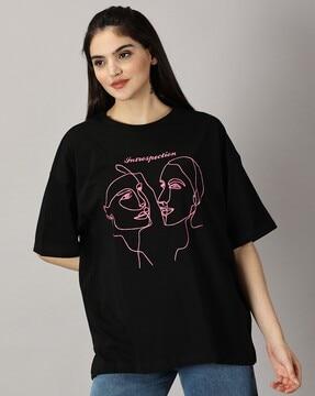 graphic print round-neck t-shirt