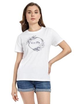 graphic print round-neck t-shirt