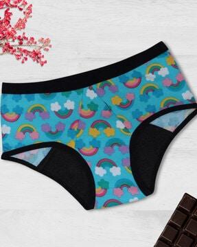 graphic print sanitary panties