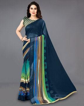 graphic print saree