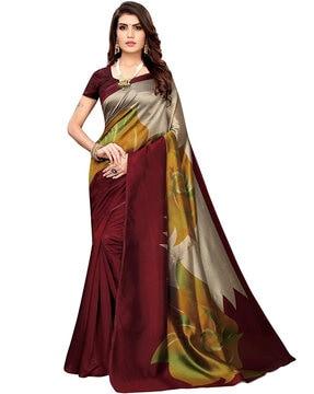 graphic print saree