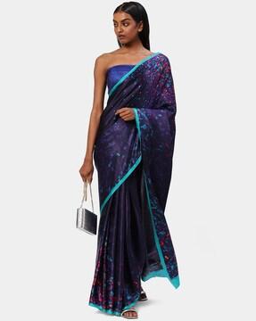 graphic print saree