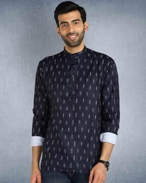 graphic print short kurta