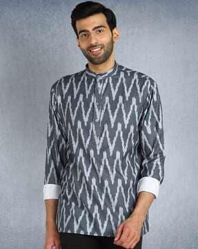 graphic print short kurta