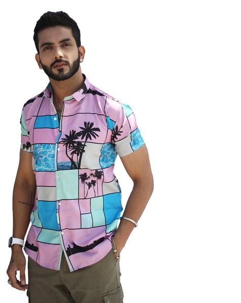 graphic print short sleeves shirt