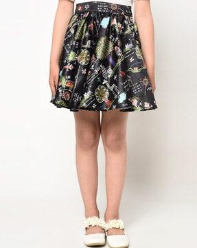 graphic print skirt