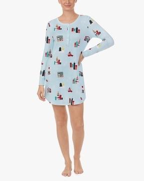 graphic print sleepshirt