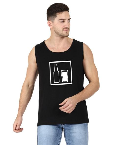 graphic print sleeveless t-shirt