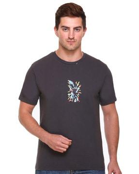 graphic print slim fit crew- neck t-shirt