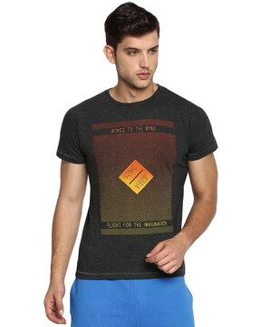 graphic print slim fit crew-neck t-shirt