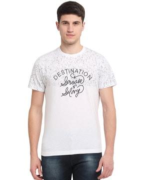 graphic print slim fit crew-neck t-shirt