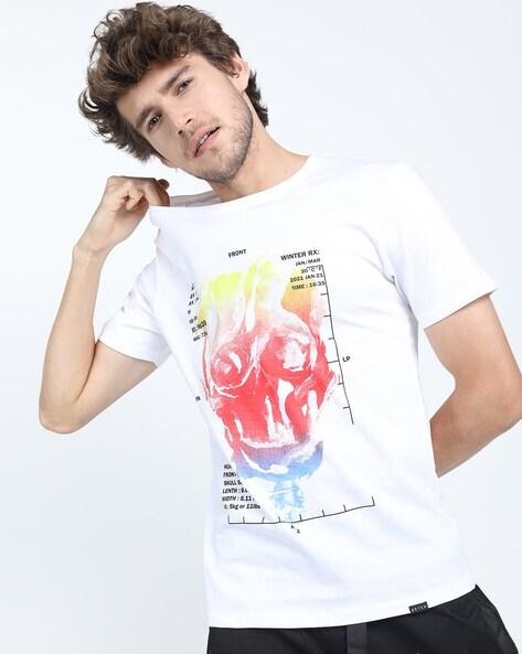 graphic print slim fit crew-neck t-shirt