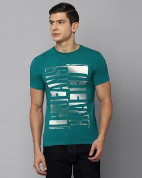 graphic print slim fit crew-neck t-shirt