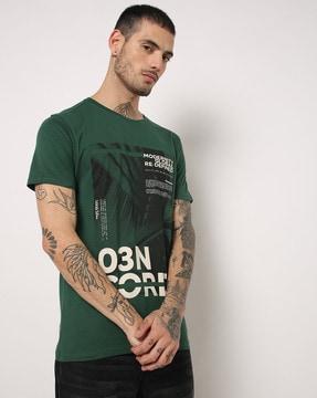 graphic print slim fit crew-neck t-shirt