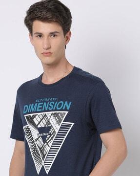 graphic print slim fit crew-neck t-shirt