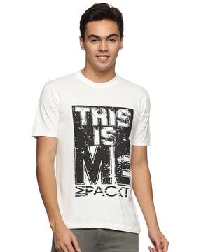 graphic print slim fit crew-neck t-shirt