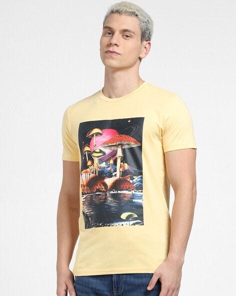 graphic print slim fit crew-neck t-shirt