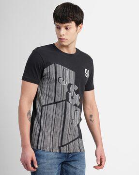 graphic print slim fit crew-neck t-shirt