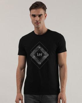 graphic print slim fit crew-neck t-shirt