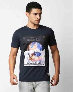 graphic print slim fit crew-neck t-shirt