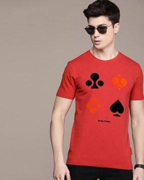 graphic print slim fit crew-neck t-shirt