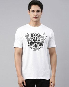 graphic print slim fit crew-neck t-shirt