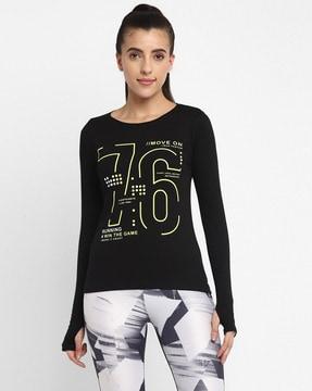 graphic print slim fit crew-neck t-shirt