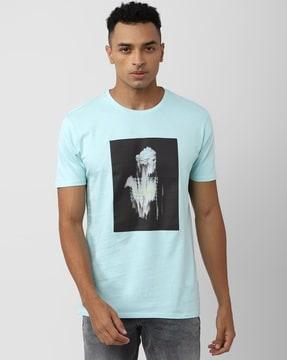 graphic print slim fit crew-neck t-shirt