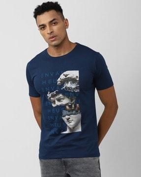 graphic print slim fit crew-neck t-shirt