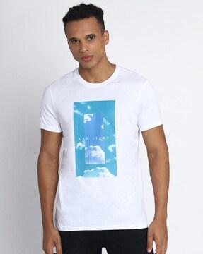 graphic print slim fit crew-neck t-shirt