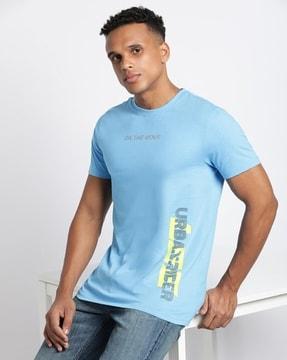 graphic print slim fit crew-neck t-shirt