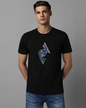 graphic print slim fit crew-neck t-shirt