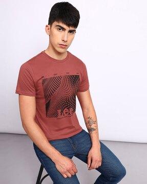 graphic print slim fit crew-neck t-shirt