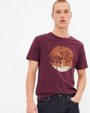 graphic print slim fit crew-neck t-shirt