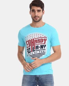 graphic print slim fit crew-neck t-shirt