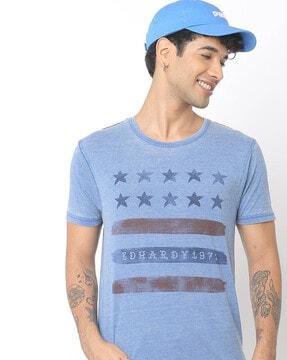 graphic print slim fit crew-neck t-shirt