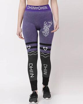 graphic print slim fit jeggings