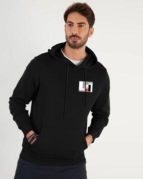 graphic print slip-on hoodie