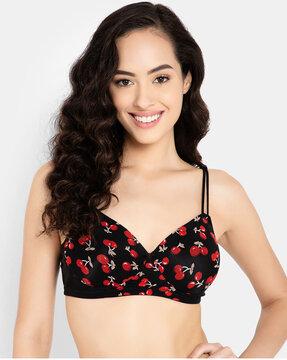 graphic print t-shirt bra