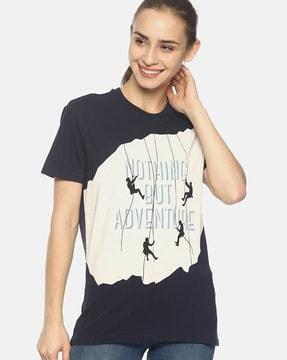 graphic print t-shirt with round neck