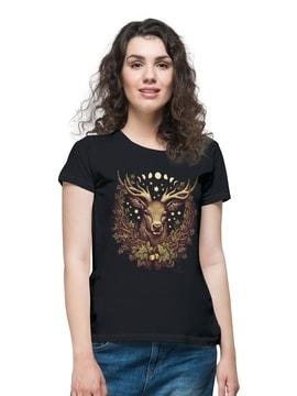 graphic print t-shirt with round neck