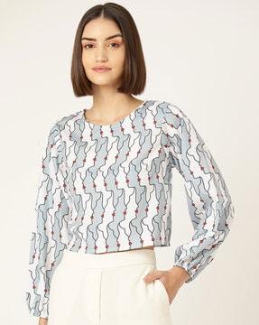 graphic print top