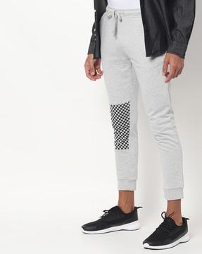 graphic print track pants with insert pockets