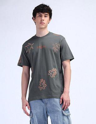 graphic printed relaxed cotton t-shirt