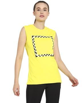 graphic printed round-neck  t-shirt