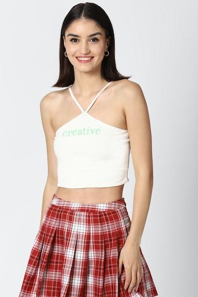 graphic regular fit crop tops