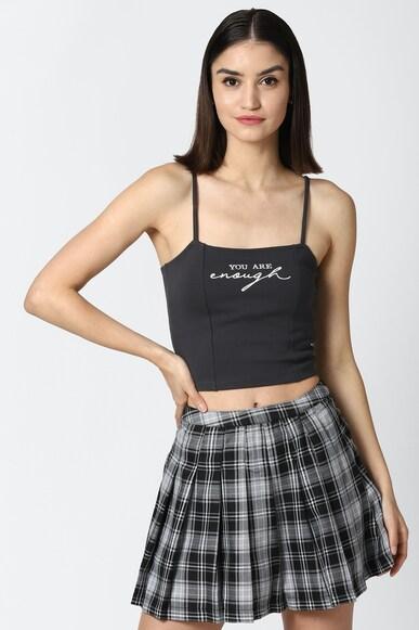 graphic regular fit cropped camisole tops